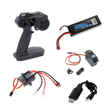 Pack Radio 3E + Lipo 2S 4200 mAh + Servo + ESC - T2M T4619VL