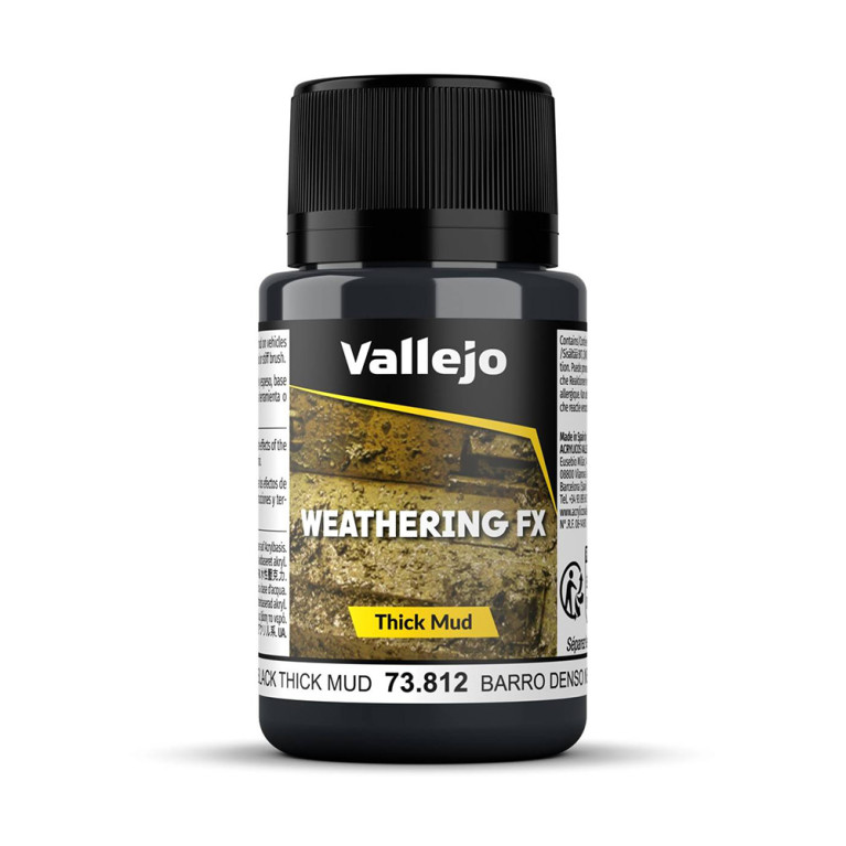 Boue Noire épaisse - 40ml Weathering FX - VALLEJO 73.812