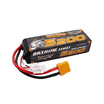 Accu LiPo 4S 5200mAh 14.8V 60C BASH (XT90) - KONECT KN-LP4S5200BASH-XT