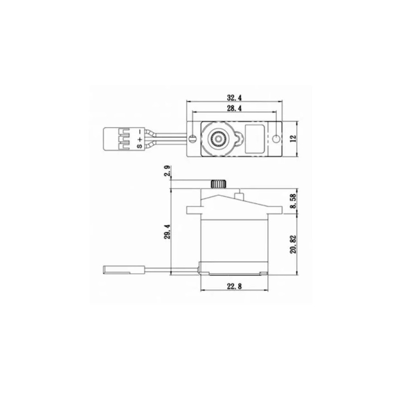 Micro Servo Digital SH 3.9Kg-0.13s - SAVÖX SH-0255MG+