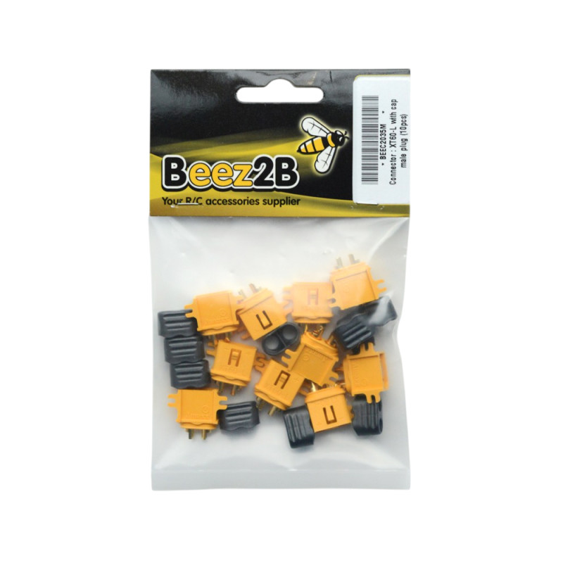 10 Prises XT-60L avec capuchon - Mâle - BEEZ2B BEEC2035M