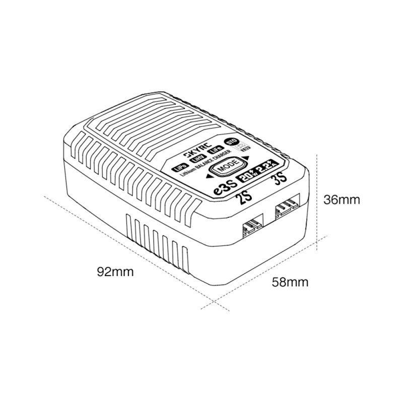 Chargeur e3S 2.2A 20W - SKYRC SK-100219-01 Chargeur e3S 2.2A 20W - SKYRC SK-100219-01