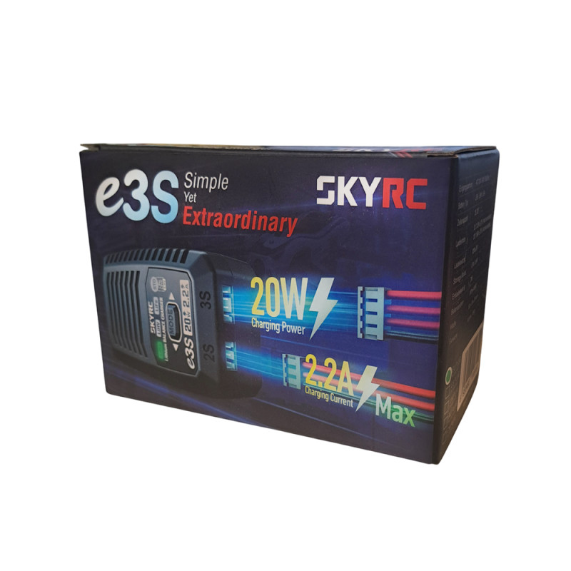Chargeur e3S 2.2A 20W - SKYRC SK-100219-01 Chargeur e3S 2.2A 20W - SKYRC SK-100219-01