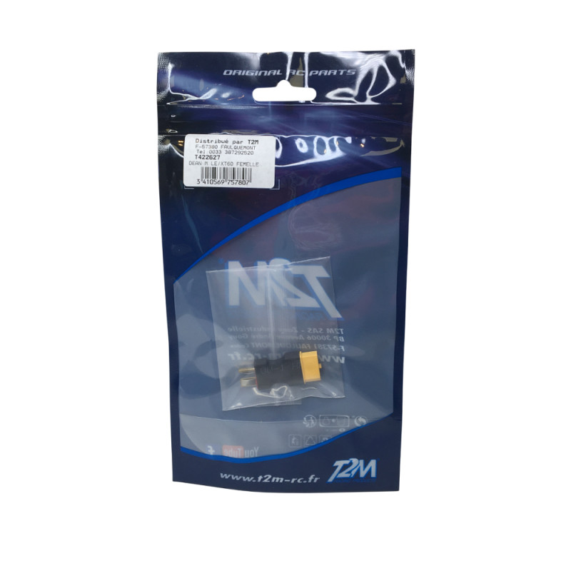 Adaptateur Dean mâle vers XT60 femelle - T2M T422627