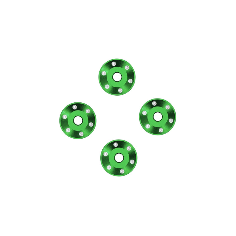 Rondelles de roues aluminium - Vert - TRAXXAS 10257-GRN
