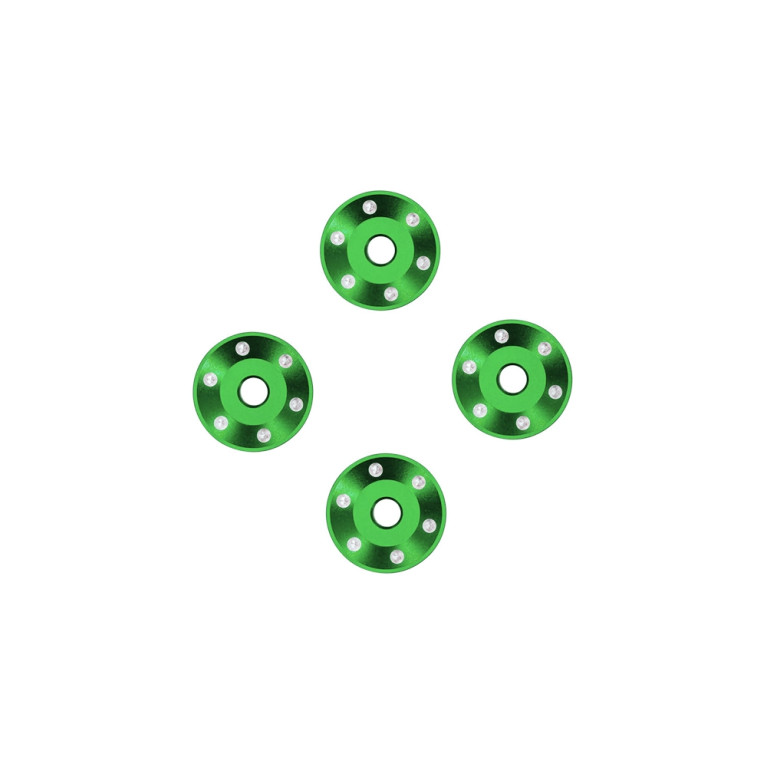 Rondelles de roues aluminium - Vert - TRAXXAS 10257-GRN