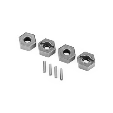 4 Hexagones de roues en acier robuste - 12 mm - TRAXXAS 9069