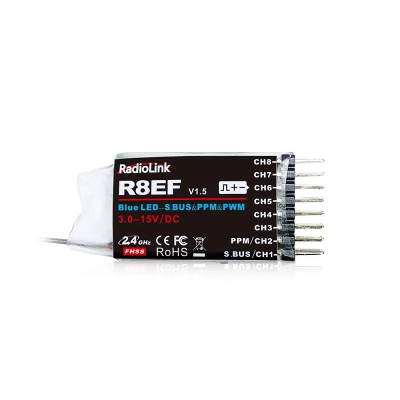 Récepteur R8EF 2.4GHz 8 voies pour T8FB - RADIOLINK RADR8EF