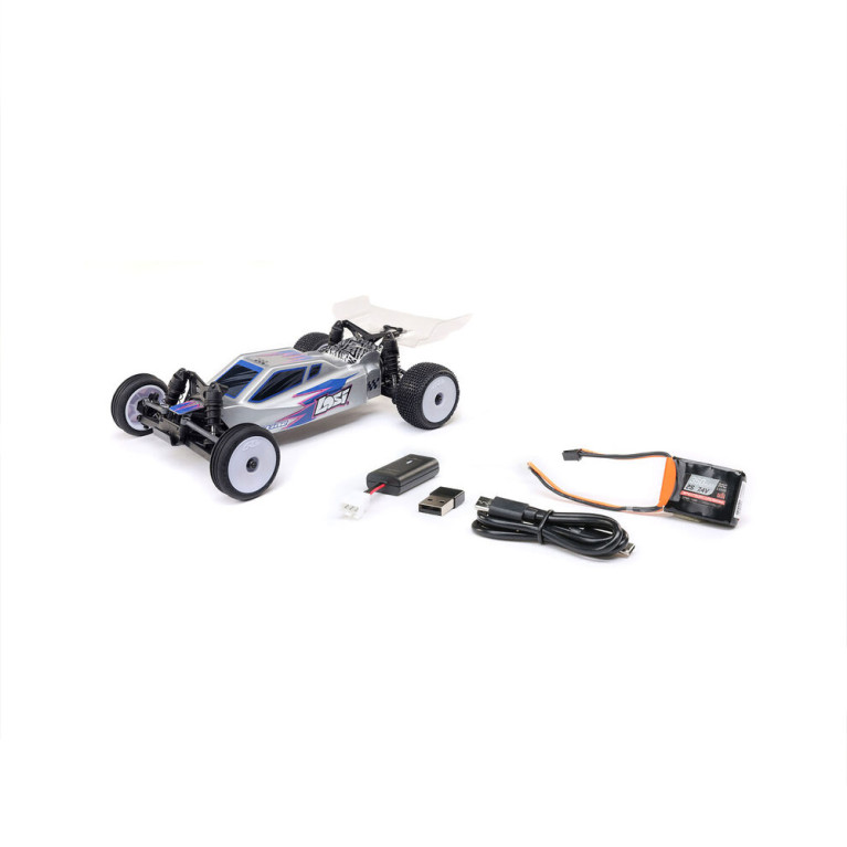 Micro-B Buggy 2S 2WD RTR - Argent - LOSI LOS00007T2