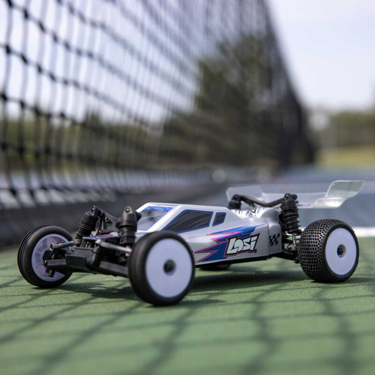 Micro-B Buggy 2S 2WD RTR - Argent - LOSI LOS00007T2