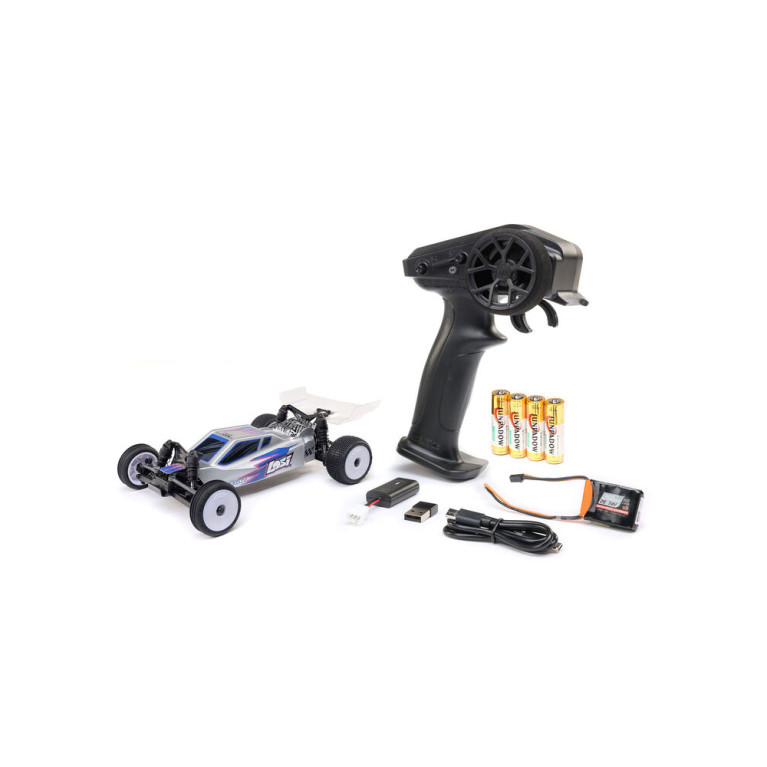 Micro-B Buggy 2S 2WD RTR - Argent - LOSI LOS00007T2