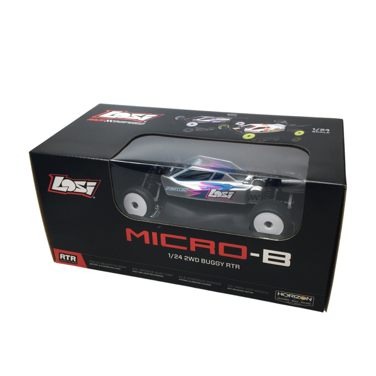 Micro-B Buggy 2S 2WD RTR - Argent - LOSI LOS00007T2