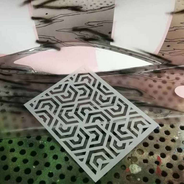 Pochoir "Ipnotic V4" - BITTYDESIGN BDSTC-008