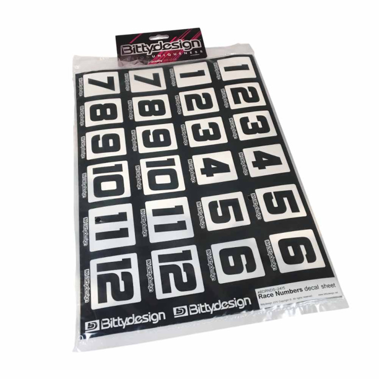 10 Feuilles de Numéro de course - BITTYDESIGN BDRNDS-2415-LP