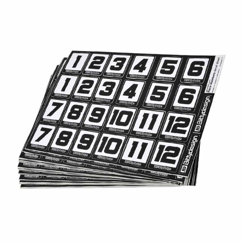 10 Feuilles de Numéro de course - BITTYDESIGN BDRNDS-2415-LP