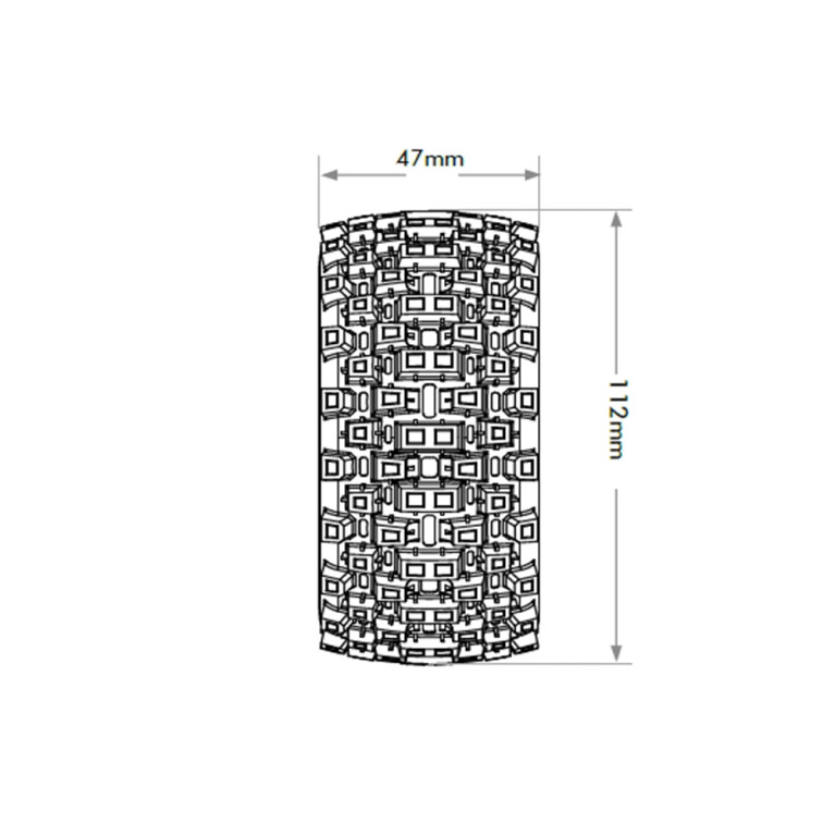 2 Roues "Ex-Wastland" montées collées - JETKO JK3105CB