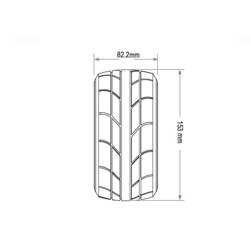 2 Roues "EX MT Slick Super Sonic" montées collées - JETKO JK1804CB