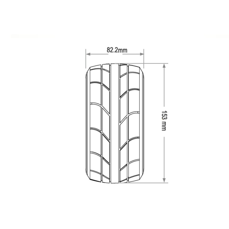 2 Roues "EX MT Slick Super Sonic" montées collées - JETKO JK1804CB