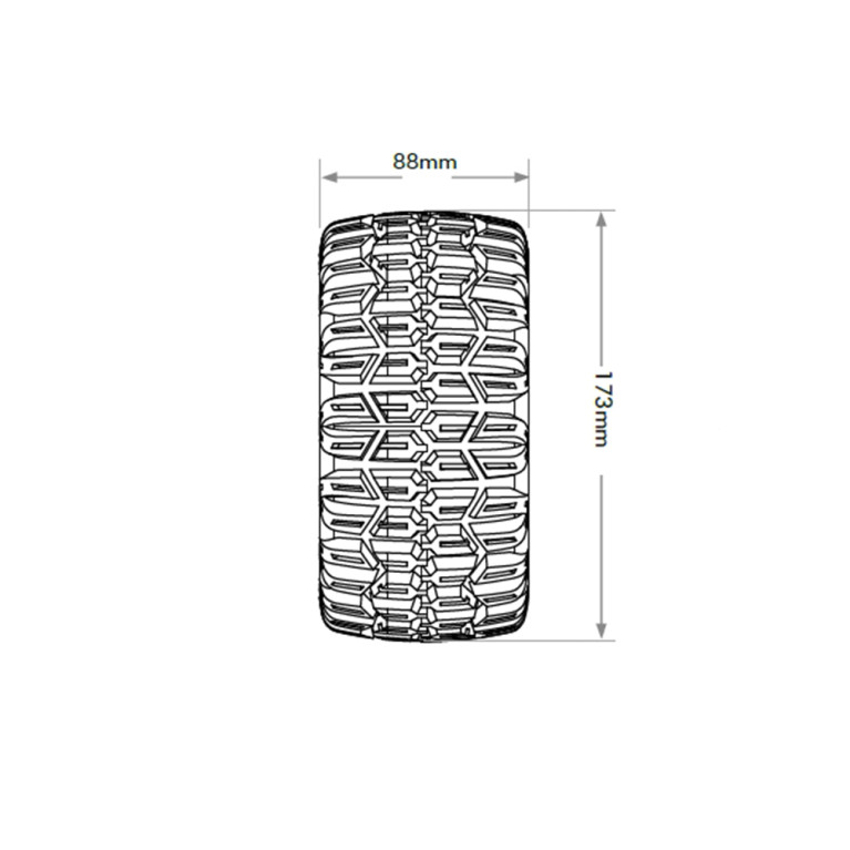 2 Roues "EX MT Slayer" montées collées - JETKO JK1903CB