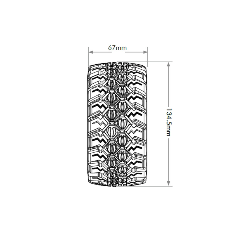 2 Roues "EX MT King Cobra" montées collées - JETKO JK2802CB