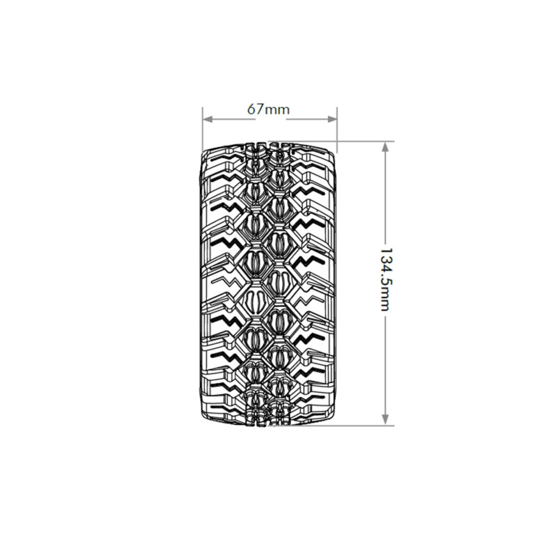 2 Roues "EX MT King Cobra" montées collées - JETKO JK2802CB