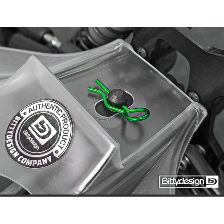 Clips de carrosserie 1/10 - Vert - BITTYDESIGN BDBC-8GR