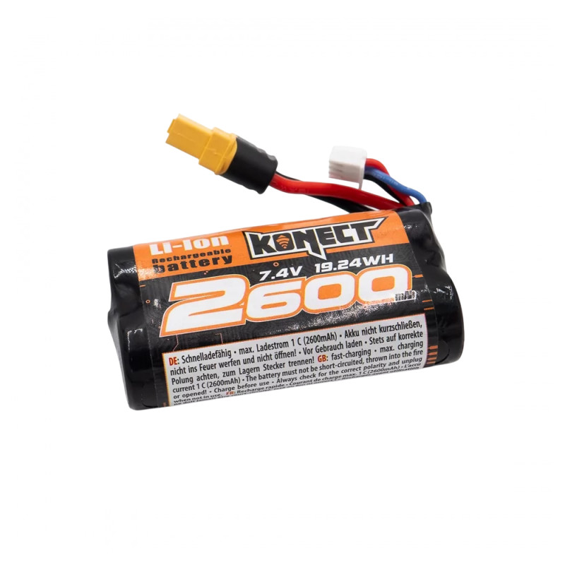 Accu Li-Ion 2600mAh 7.4V 15C (XT60) - KONECT KN-LI0742600-XT60