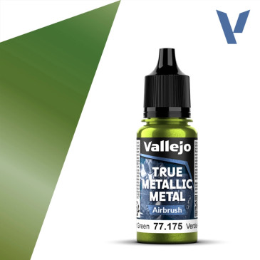 Vert Ambre N°75 - 18ml Airbrush True Metallic Metal - VALLEJO 77.175