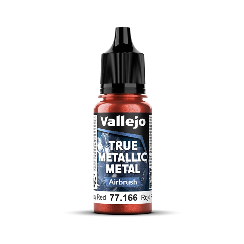 Rouge Rubis N°66 - 18ml Airbrush True Metallic Metal - VALLEJO 77.166
