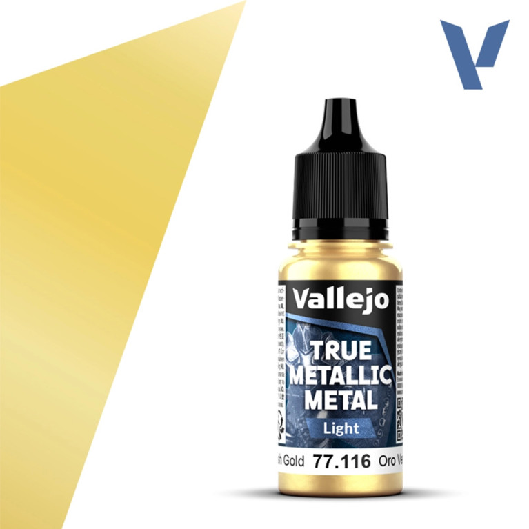 Or Vert N°16 - 18ml Light True Metallic Metal - VALLEJO 77.116