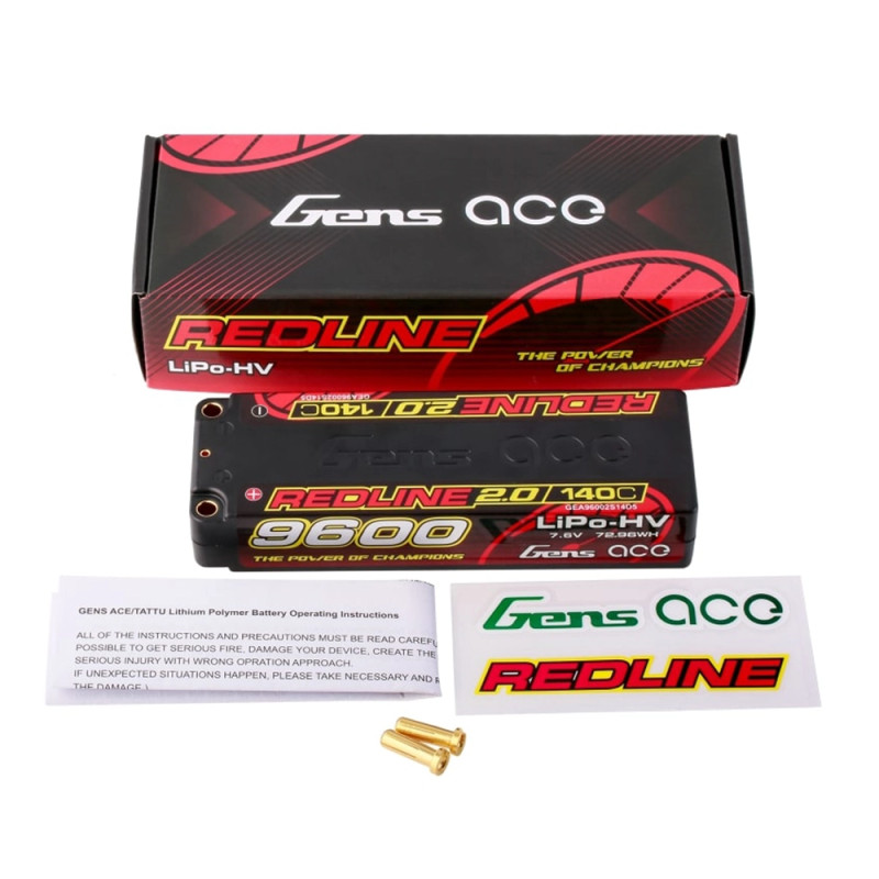 Accu LiPo-HV Redline 7.6V 9600 mAh - GENS ACE GEA96002S14D5