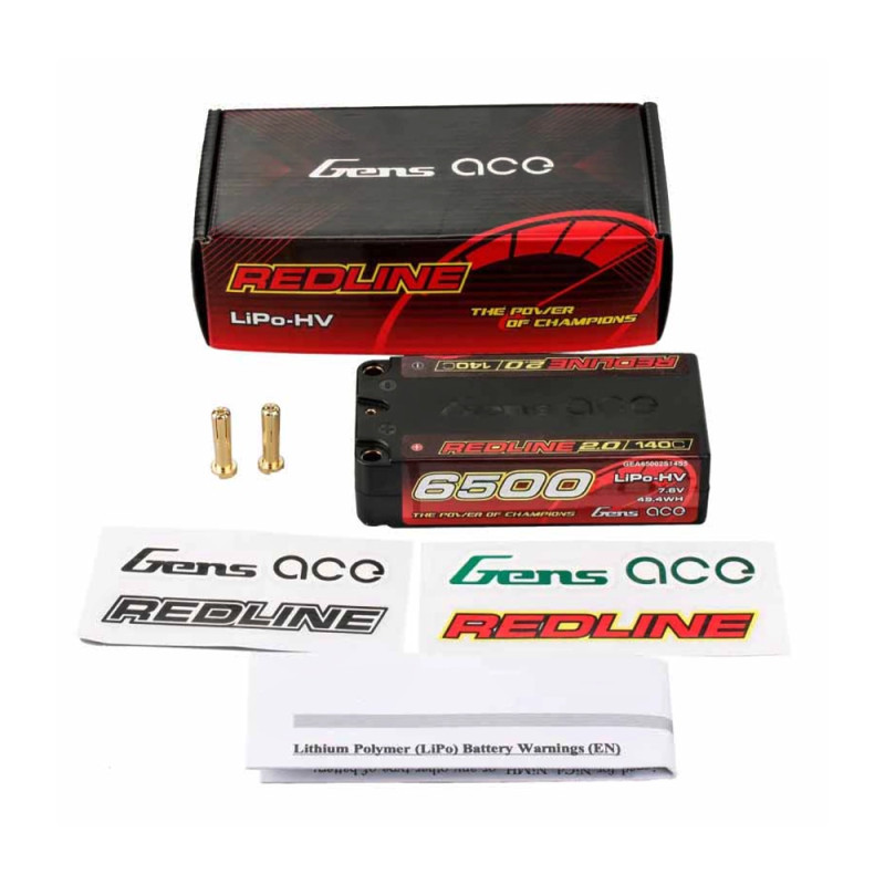 Accu LiPo-HV Shorty Redline 7.6V 6500 mAh - GENS ACE GEA65002S14S5