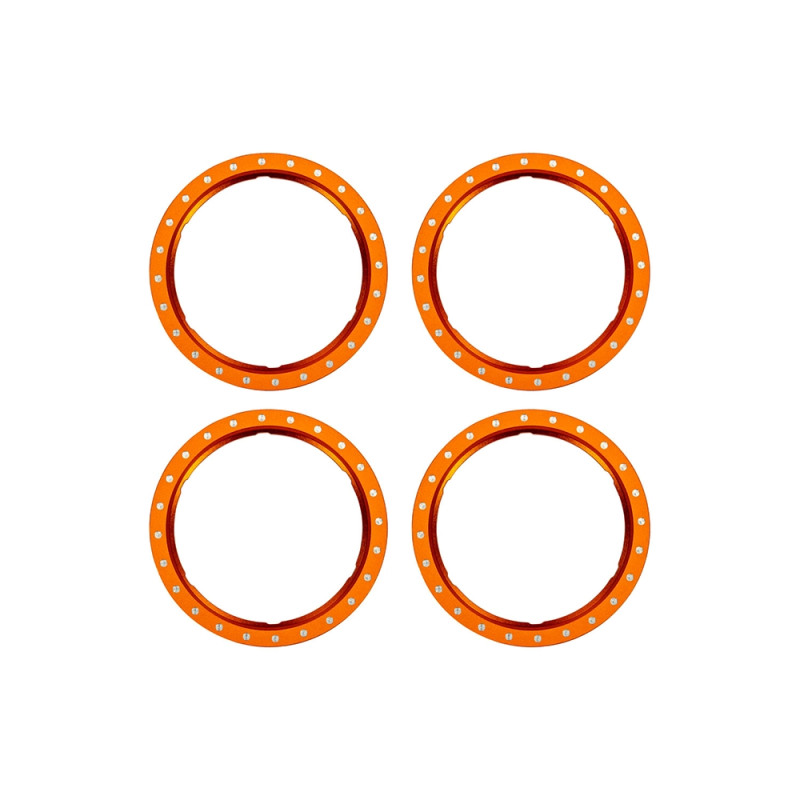 Anneaux Beadlock en aluminium Orange (x4) - TRAXXAS 10276-ORNG