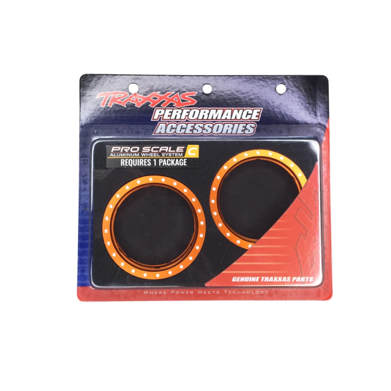 Anneaux Beadlock en aluminium Orange (x4) - TRAXXAS 10276-ORNG
