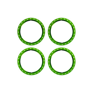 Anneaux Beadlock en aluminium Vert (x4) - TRAXXAS 10276-GRN