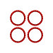 Anneaux Beadlock en aluminium Rouge (x4) - TRAXXAS 10276-RED