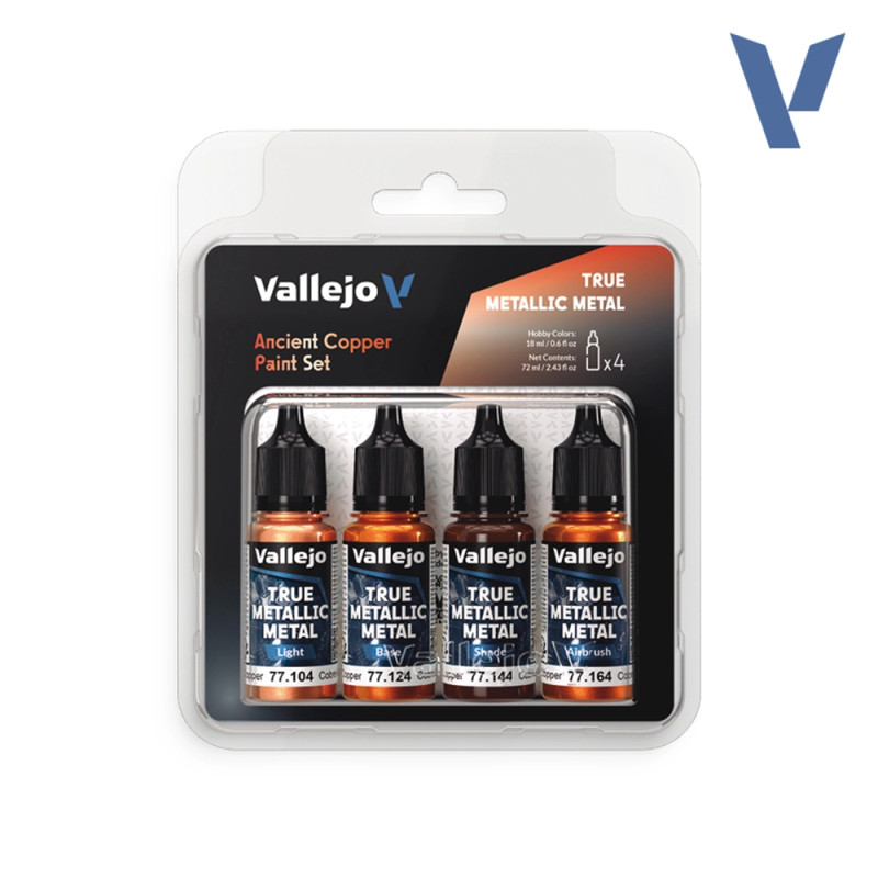 Pack Cuivre Ancien - 18ml True Metallic Metal - VALLEJO 77.253