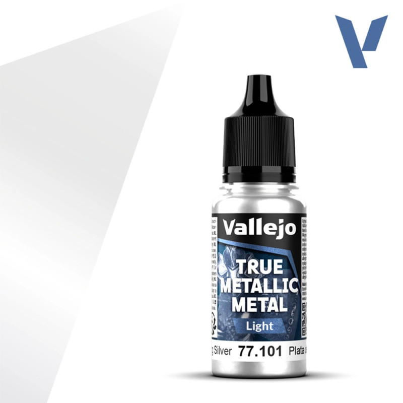 Pack Argent Sterling - 18ml True Metallic Metal - VALLEJO 77.251