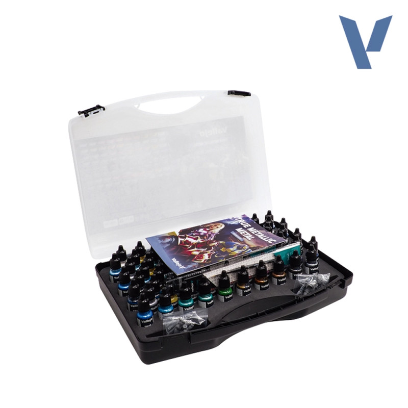 Coffret complet 80 teintes - 18ml True Metallic Metal - VALLEJO 77.250