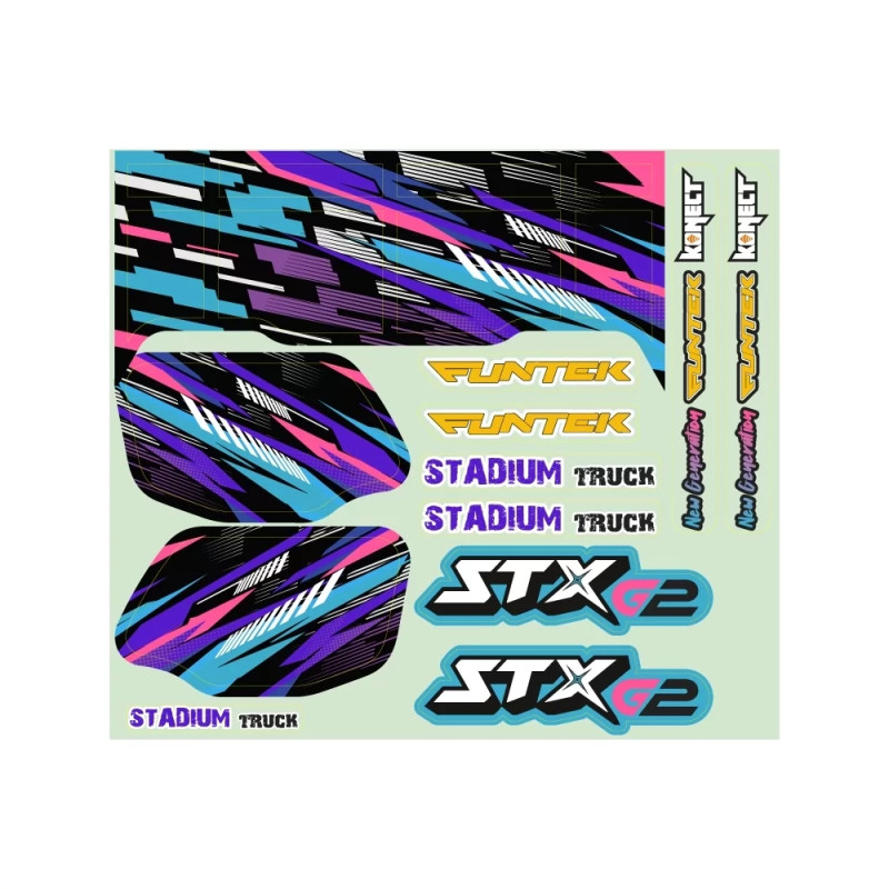 Planche de Stickers STX G2 Violet - FUNTEK FTK-21083