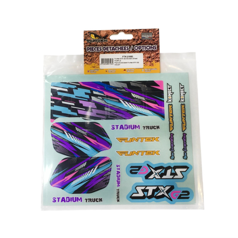 Planche de Stickers STX G2 Violet - FUNTEK FTK-21083