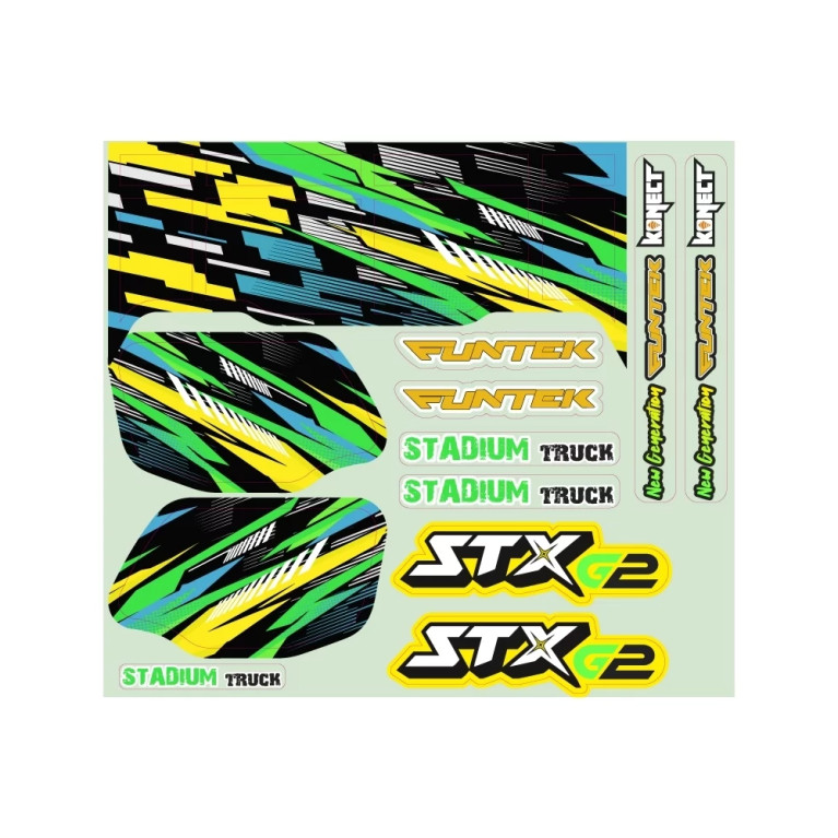 Planche de Stickers STX G2 Vert - FUNTEK FTK-21080