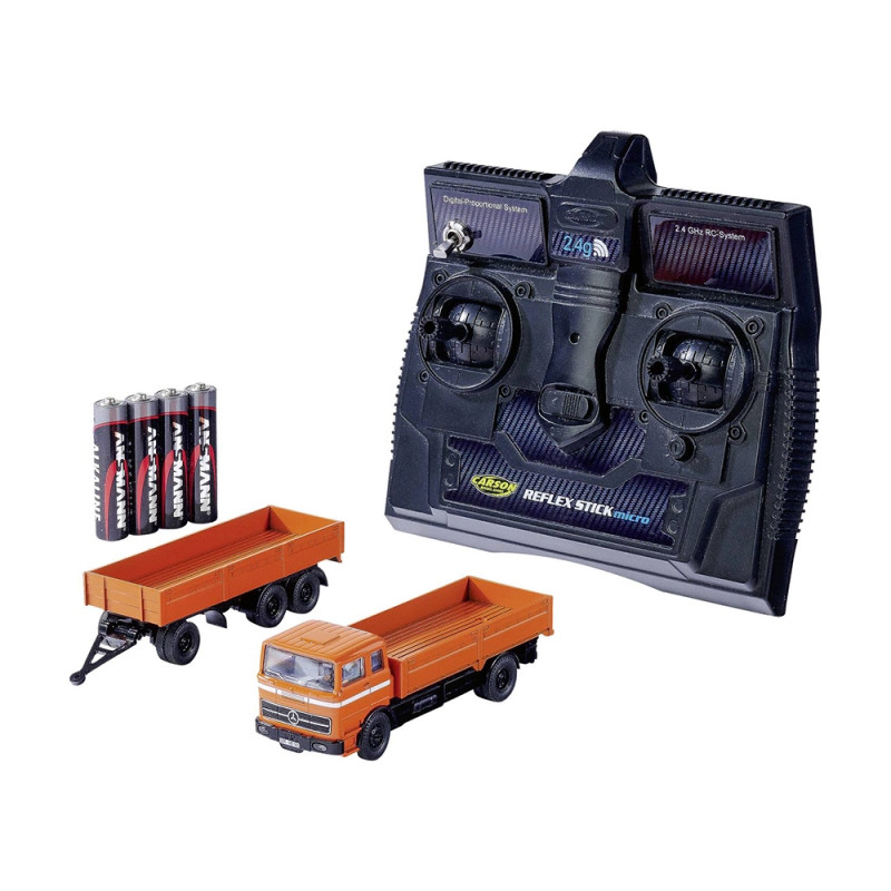 Camion + remorque orange - 1/87 - CARSON 500504159