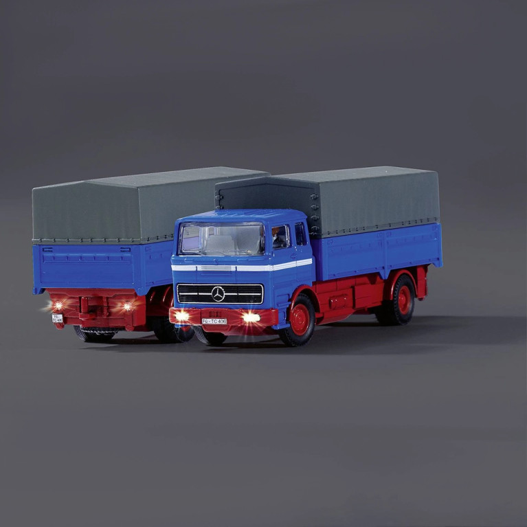 Camion Mercedes Benz 1620 Bâché + remorque - 1/87 - CARSON 500504157