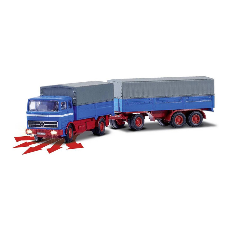 Camion Mercedes Benz 1620 Bâché + remorque - 1/87 - CARSON 500504157
