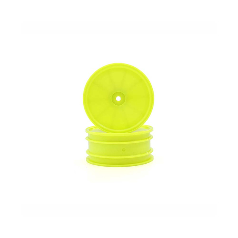 Jantes avant 1/10 4WD - Jaune Fluo - KYOSHO OTH247YB