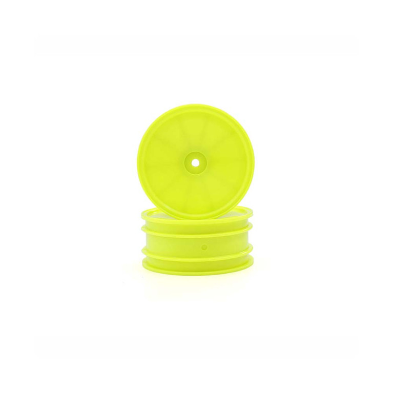 Jantes avant 1/10 4WD - Jaune Fluo - KYOSHO OTH247YB