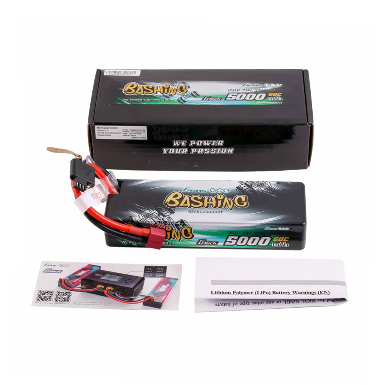 Accu LiPo Bashing 7.4V 5000mAh - GENS ACE GEA502S60DGT