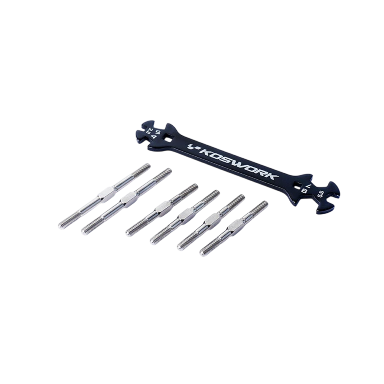 6 Biellettes robustes en acier + clé - KOSWORK KOS04361-01
