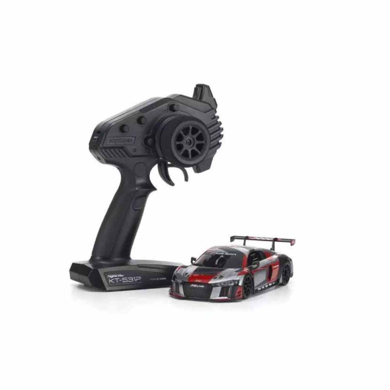 Mini-Z MR04 RWD Audi R8 LMS 2016 - Gris/Rouge - KYOSHO 32357RGB